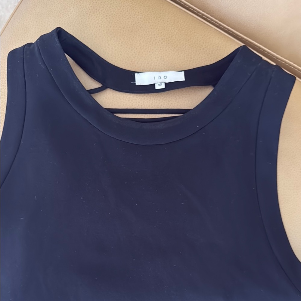 Iro Elegant Black Sleeveless Top size 40